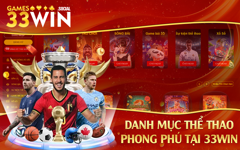 Danh mục thể thao phong phú tại 33Win