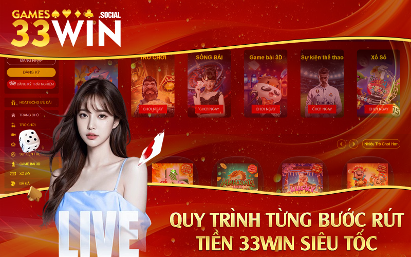 Quy trình từng bước rút tiền 33Win siêu tốc